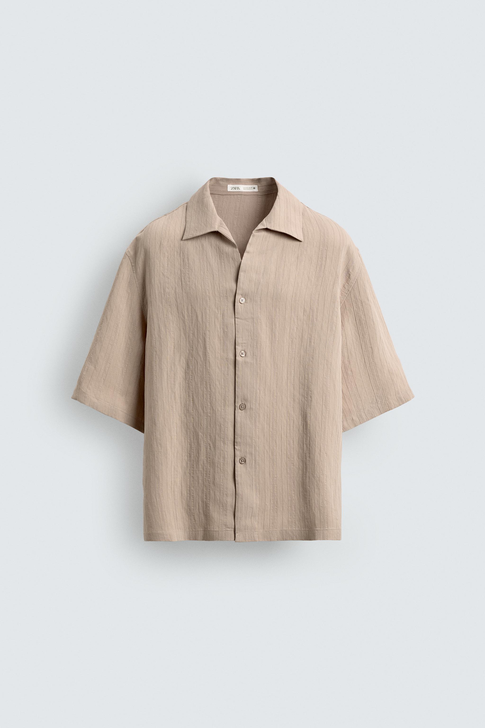 STRIPED JACQUARD BOXY FIT SHIRT